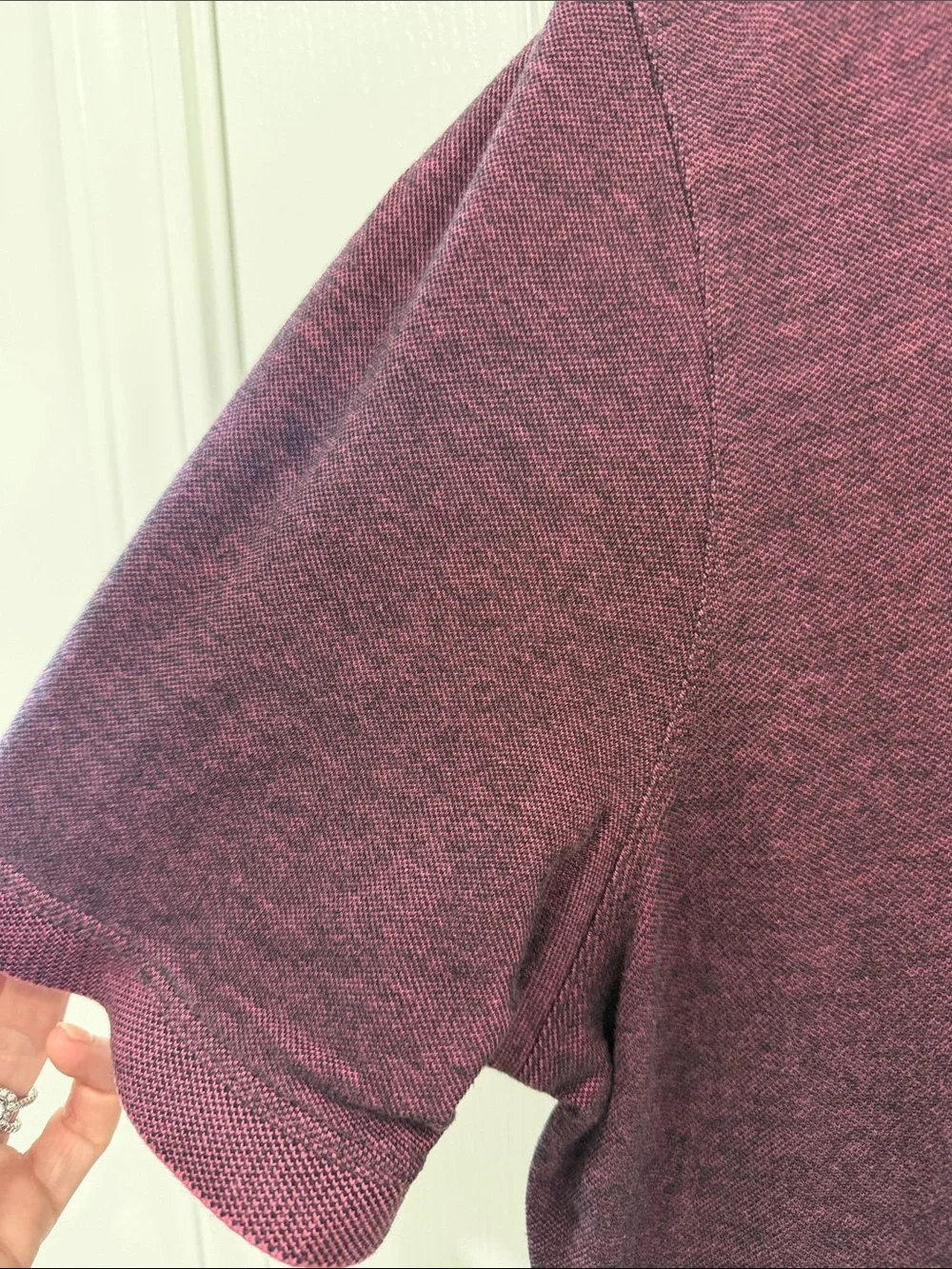 Banana Republic Men's Heathered Burgundy Polo size XLarge preppy business Casual
